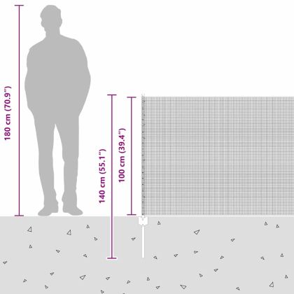 Ограда и колче Зелен 1 x 100 m Стомана