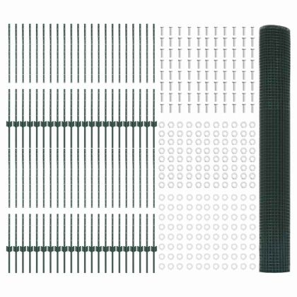 Ограда и колче Зелен 1 x 100 m Стомана