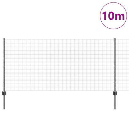 Ограда и колче Сив 1 x 10 m Стомана
