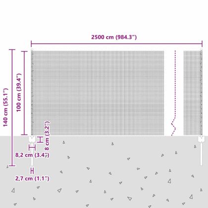 Ограда и колче Сив 1 x 25 m Стомана