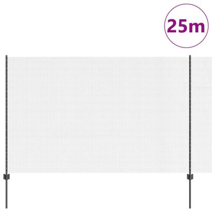 Ограда и колче Сив 1,5 x 25 m Стомана