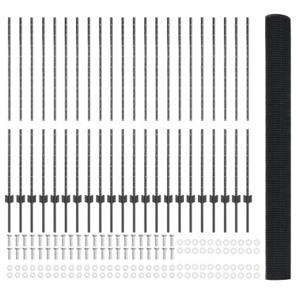 Ограда и колче Сив 1,4 x 50 m Стомана