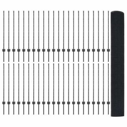 Ограда и колче Сив 1 x 100 m Стомана