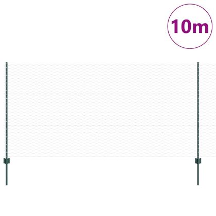 Ограда и колче Зелен 1,2 x 10 m Стомана