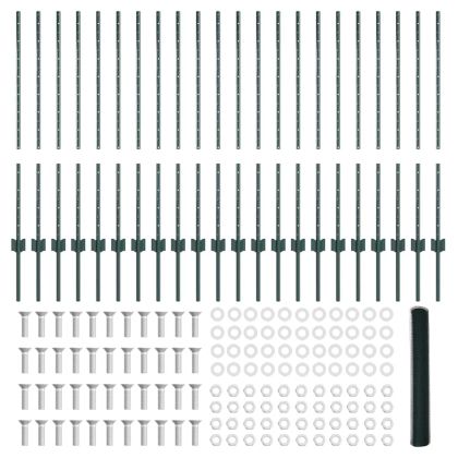 Ограда и колче Зелен 1 x 50 m Стомана