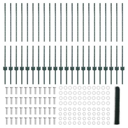Ограда и колче Зелен 1 x 50 m Стомана