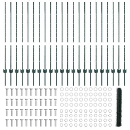 Ограда и колче Зелен 1,2 x 50 m Стомана