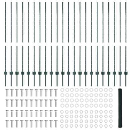 Ограда и колче Зелен 1,4 x 50 m Стомана