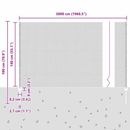 Ограда и колче Зелен 1,4 x 50 m Стомана