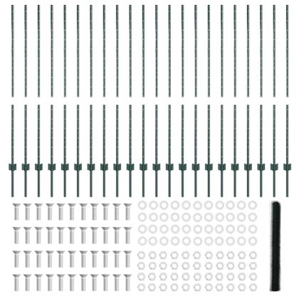 Ограда и колче Зелен 1,4 x 50 m Стомана