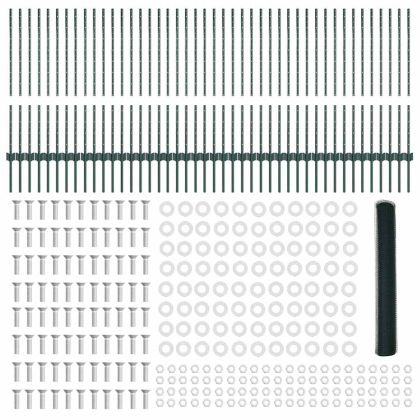 Ограда и колче Зелен 1 x 100 m Стомана