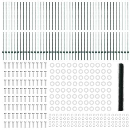 Ограда и колче Зелен 1,5 x 100 м Стомана
