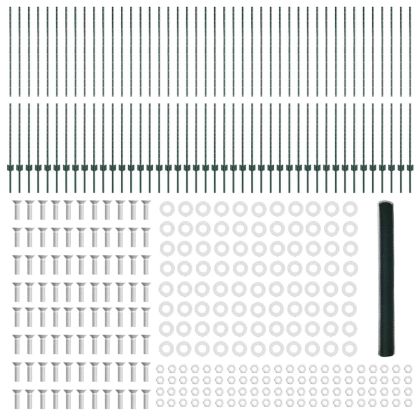 Ограда и колче Зелен 1,6 x 100 m Стомана