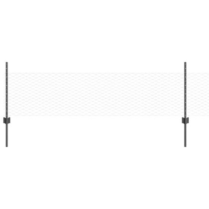 Ограда и колче Сив 0,5 x 10 м Стомана