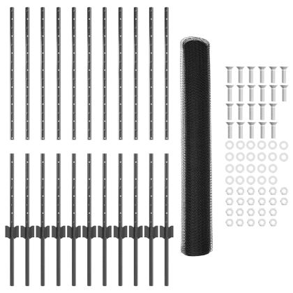 Ограда и колче Сив 1 x 25 m Стомана