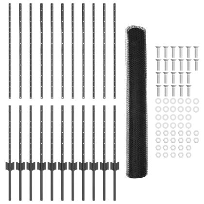 Ограда и колче Сив 1,2 x 25 m Стомана