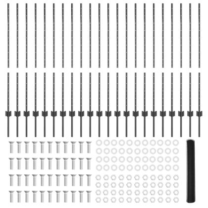 Ограда и колче Сив 1,2 x 50 m Стомана