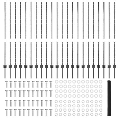 Ограда и колче Сив 1,4 x 50 m Стомана