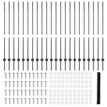 Ограда и колче Сив 1,4 x 50 m Стомана