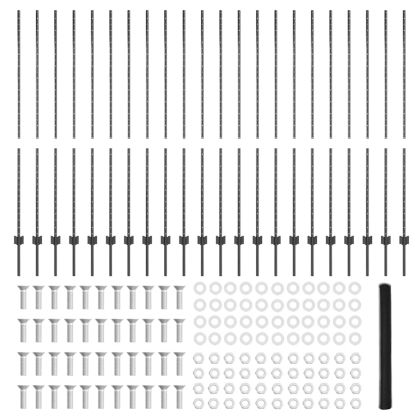 Ограда и колче Сив 1,5 x 50 m Стомана