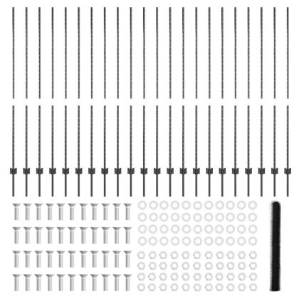 Ограда и колче Сив 1,5 x 50 m Стомана
