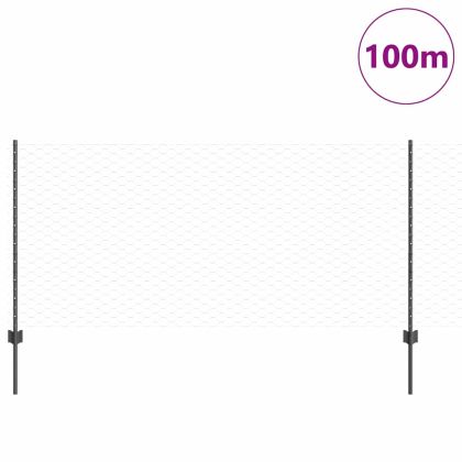 Ограда и колче Сив 1 x 100 m Стомана