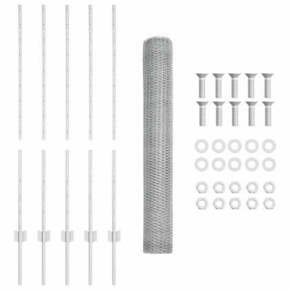 Ограда и колче Сребрист 1,2 x 10 m Стомана