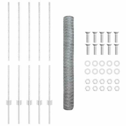 Ограда и колче Сребрист 1,2 x 10 m Стомана