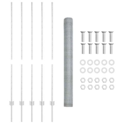 Ограда и колче Сребрист 1,4 x 10 m Стомана