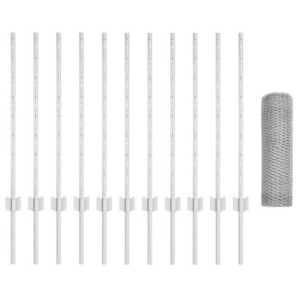 Ограда и колче Сребрист 0,8 x 25 m Стомана