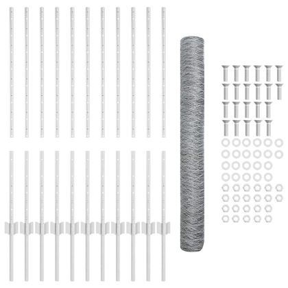 Ограда и колче Сребрист 1 x 25 m Стомана
