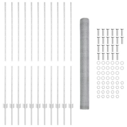 Ограда и колче Сребрист 1,4 x 25 m Стомана
