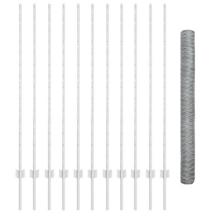 Ограда и колче Сребрист 1,4 x 25 m Стомана