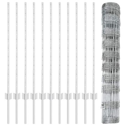 Ограда и колче Сребрист 1 x 25 m Стомана