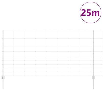 Ограда с пост Сребрист 1,2 x 25 m Стомана