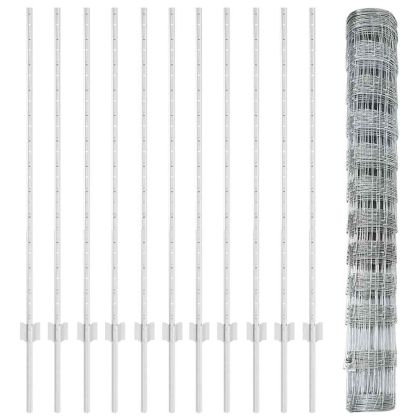 Ограда и колче Сребрист 1,2 x 25 m Стомана