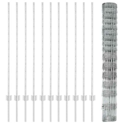 Ограда и колче Сребрист 1,2 x 25 m Стомана