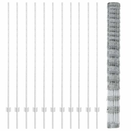 Ограда и колче Сребрист 1,5 x 25 m Стомана