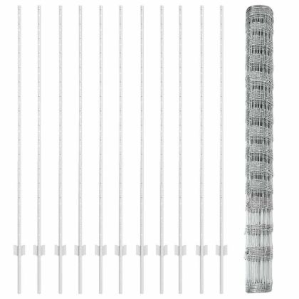 Ограда и колче Сребрист 1,6 x 25 m Стомана