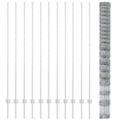 Ограда и колче Сребрист 1,6 x 25 m Стомана