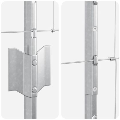 Ограда и колче Сребрист 1 x 50 m Стомана