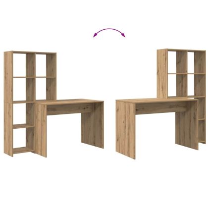 Бюро с рафт Дъб 138,5 x 55 x 143 см Инженерно дърво