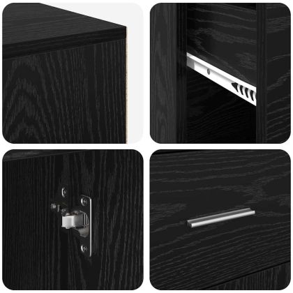 Ъглово бюро с чекмедже Черния дъб 102 x 88 x 75 см