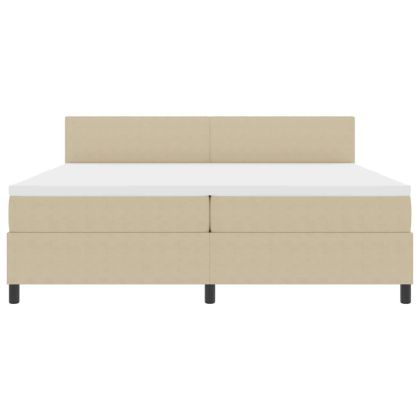 Легло с пружинирана основа Светлосив и бял 200 x 200 cm