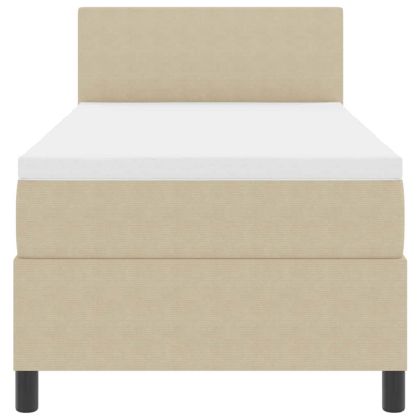 Легло с пружинирана основа Светлосив и бял 203 x 100 x 88 см