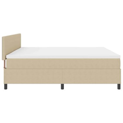 Легло с пружинирана основа Светлосив и бял 203 x 200 x 88 см