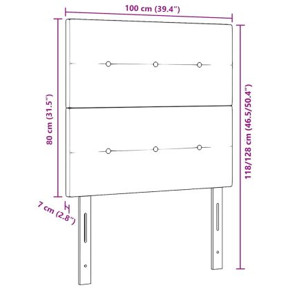 Облегалка за глава с таблото Черно 100 cm Изкуствена