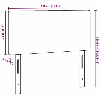 LED глава С LED лентисти светлини Светлосиво 100 cm Полиестер