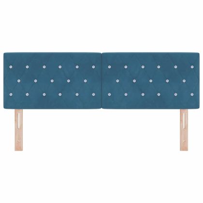 LED глава С LED лентисти светлини Тъмен син 144 см Полиестер