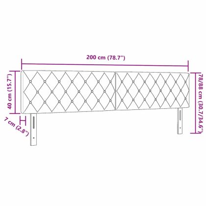 LED глава С LED лентисти светлини Черно 200 cm Полиестер